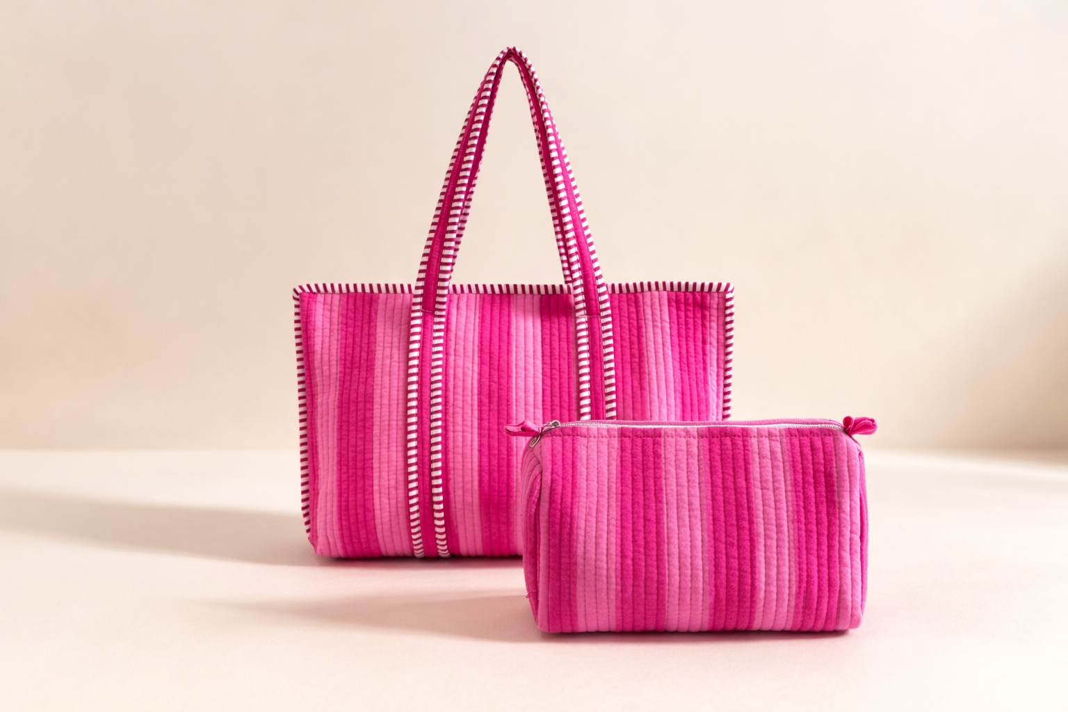 Tote Bag Chica con Neceser Pink Aura