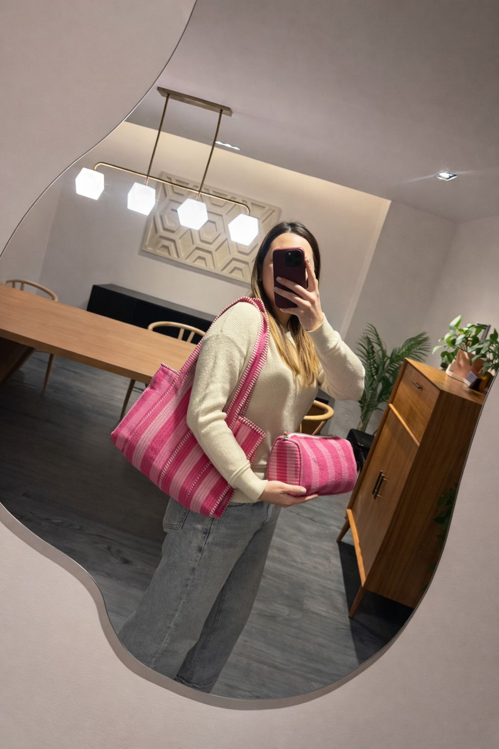 Tote Bag Chica con Neceser Pink Aura