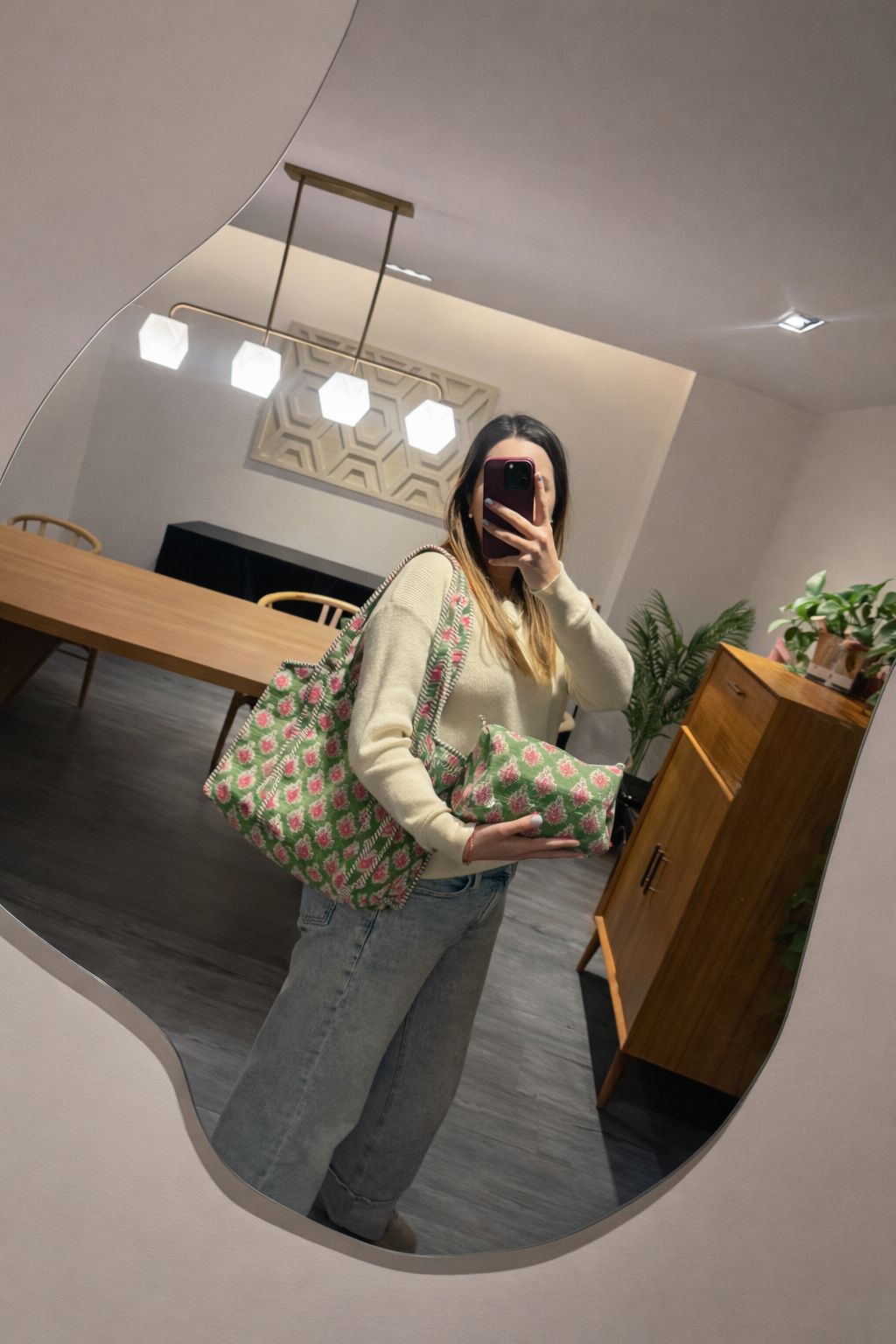 Tote Bag Chica con Neceser Rosewood Bloom