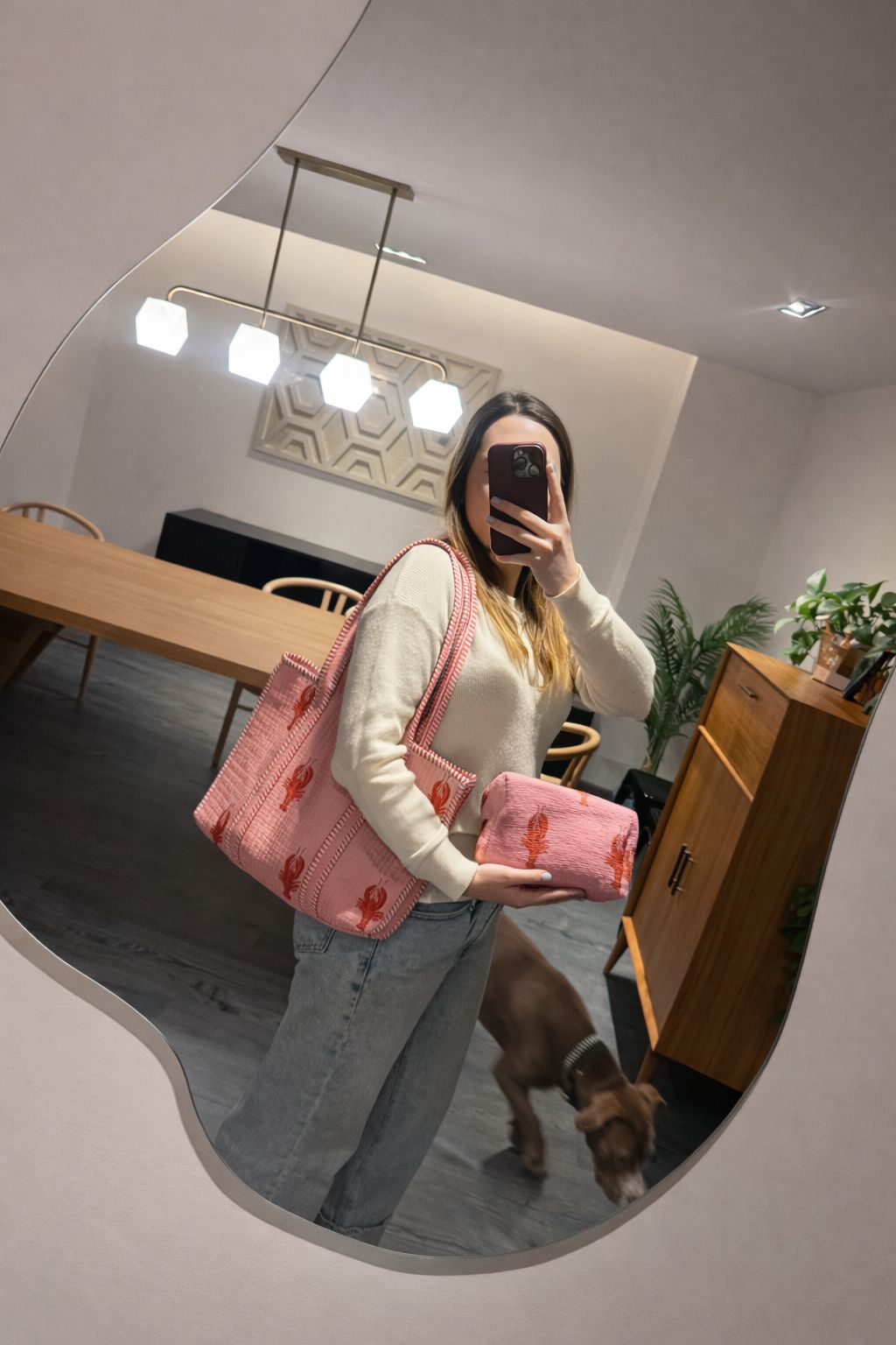 Tote Bag Chica con Neceser Chico Lobster & Lace